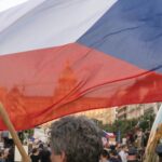 red, blue, and white flag